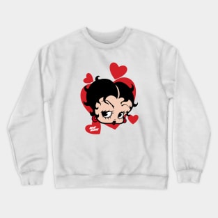 BETTY BOOP - Hearts Crewneck Sweatshirt